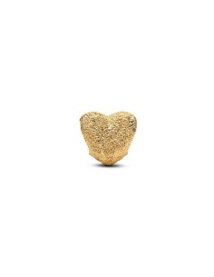 Mini charm corazón texturado con baño electrolítico de oro 14 k – “nuevo lenguaje del amor” 2