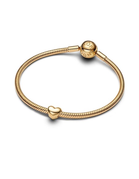 Mini charm corazón texturado con baño electrolítico de oro 14 k – “nuevo lenguaje del amor”