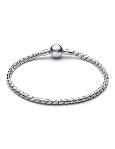 Pulsera Pandora Moments con cadena alada y cierre circular en plata 925