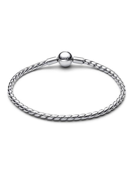 Pulsera Pandora Moments con cadena alada y cierre circular en plata 925