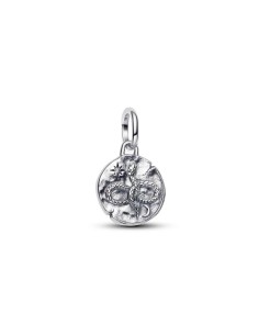 Charm talismán serpiente infinito en plata de ley – “Memento Vivere”