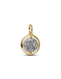 Charm talismán de Cupido – plata y oro 14 k con “Amor Fati”