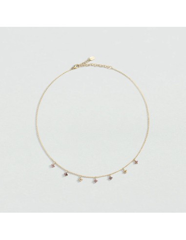 Collar corto Beloved Rosa / Oro – Plata de ley bañada en oro 18 k con flores – Ref. 02690232‑315‑TU