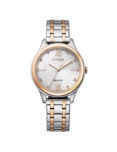 Citizen EM0506‑77A Eco‑Drive Mujer 32 mm Bicolor – Esfera Marfil, Brazalete Acero