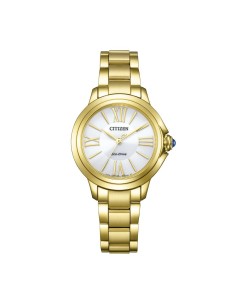 Citizen L Ceci EM1162‑52A Eco‑Drive 31.5 mm Dorado – Esfera Blanca y Correa de Acero