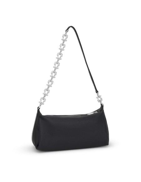 Bolso Bandolera TOUS Fold Chain Negro – Piel LWG 18×34 cm