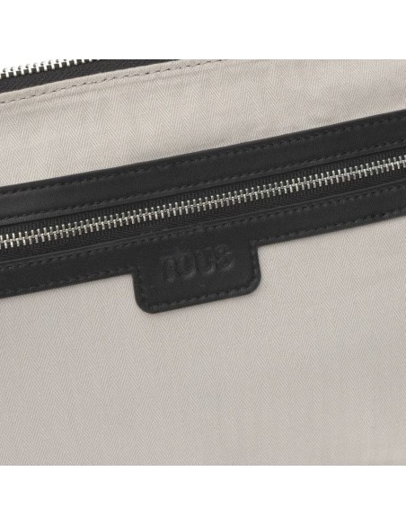 Bolso Bandolera TOUS Fold Chain Negro – Piel LWG 18×34 cm