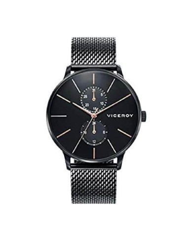 Reloj Viceroy de Hombre brazalete de malla milanesa de acero e ip negro  