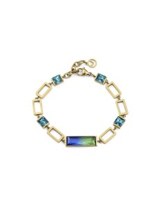 Pulsera Viceroy Fashion dorada con piedras azules y verdes