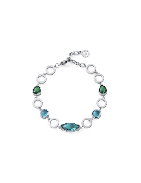 Pulsera Viceroy Fashion de acero con piedras verdes y azules