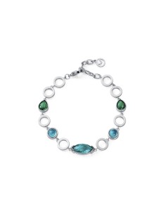Pulsera Viceroy Fashion de acero con piedras verdes y azules 2