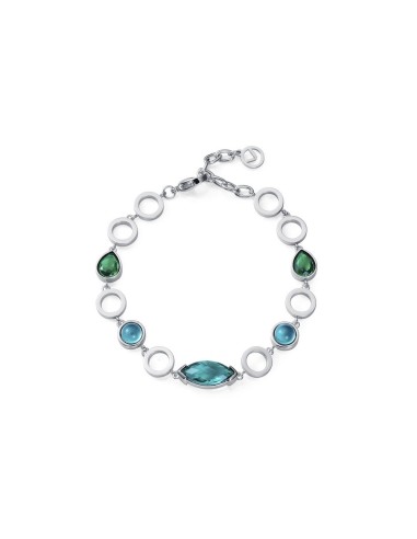 Pulsera Viceroy Fashion de acero con piedras verdes y azules
