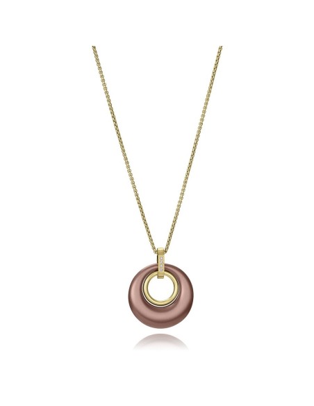 Colgante Viceroy Fashion de acero dorado y rosado con circonitas