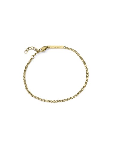Pulsera Viceroy Fashion de acero dorado con cadena forzada fina
