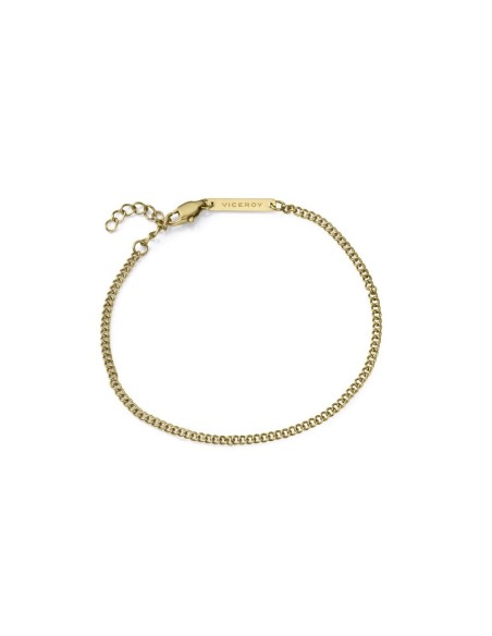 Pulsera Viceroy Fashion de acero dorado con cadena forzada fina