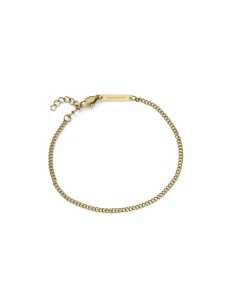 Pulsera Viceroy Fashion de acero dorado con cadena forzada fina 2