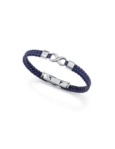 Pulsera Viceroy Fashion de cuero azul con símbolo infinito en acero