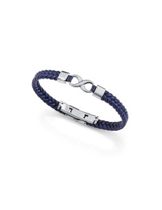Pulsera Viceroy Fashion de cuero azul con símbolo infinito en acero 2