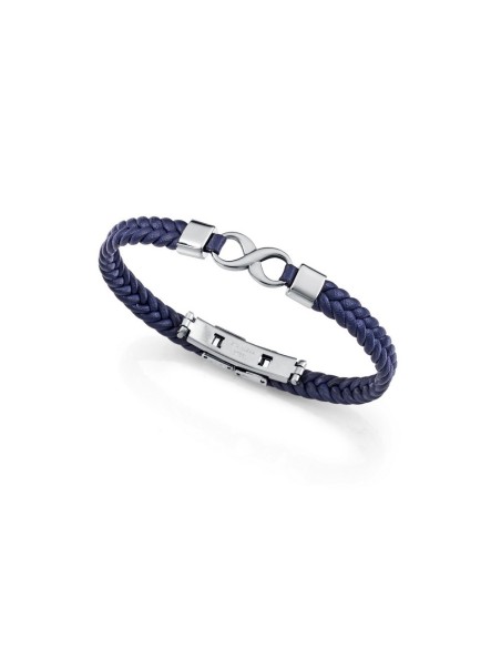Pulsera Viceroy Fashion de cuero azul con símbolo infinito en acero