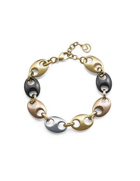 Pulsera Viceroy de acero IP dorado con eslabones tipo calabrote para mujer