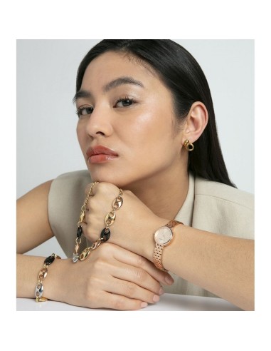 Pulsera Viceroy de acero IP dorado con eslabones tipo calabrote para mujer