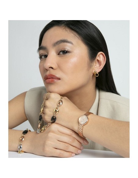 Pulsera Viceroy de acero IP dorado con eslabones tipo calabrote para mujer