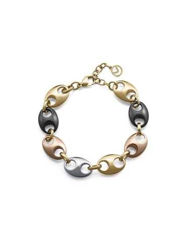 Pulsera Viceroy de acero IP dorado con eslabones tipo calabrote para mujer