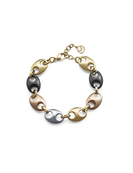 Pulsera Viceroy de acero IP dorado con eslabones tipo calabrote para mujer