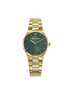Reloj Mark Maddox mujer acero dorado 32mm con esfera verde