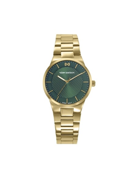 Reloj Mark Maddox mujer acero dorado 32mm con esfera verde
