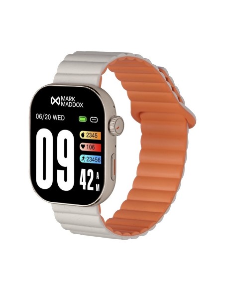 Reloj Smart Mark Maddox Blanco con Correa Silicona Bicolor – Deportivo y Moderno