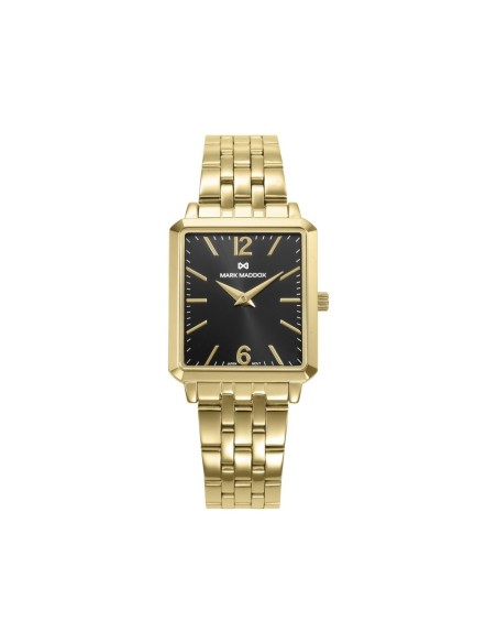 Reloj Mark Maddox mujer acero dorado brazalete negro 26x28mm WR 30M