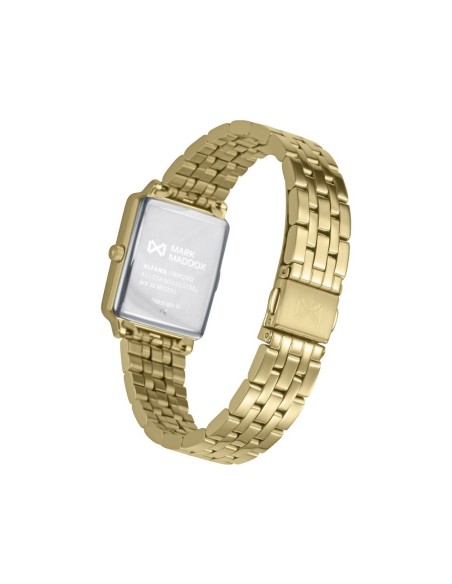 Reloj Mark Maddox mujer acero dorado brazalete negro 26x28mm WR 30M