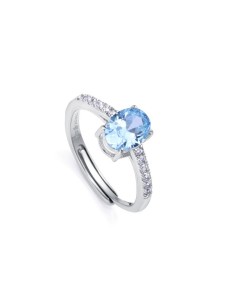 Anillo Viceroy plata 925 aguamarina – Modelo 13155A013‑33 | Elegancia clásica para mujer