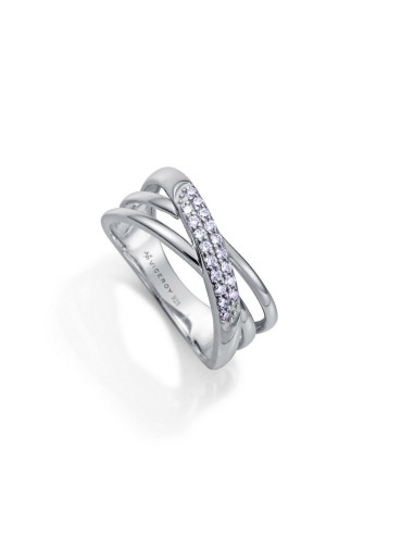 Anillo Viceroy de plata 925 con circonitas – Diseño cruzado elegante para mujer
