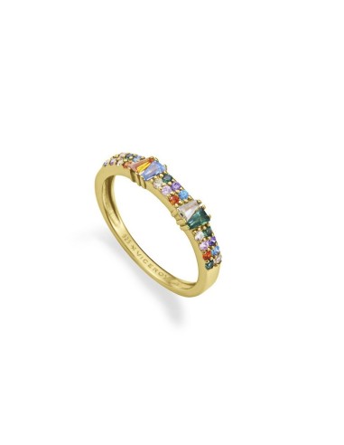 Anillo Viceroy dorado con circonitas multicolor – Plata 925 y diseño alegre para mujer