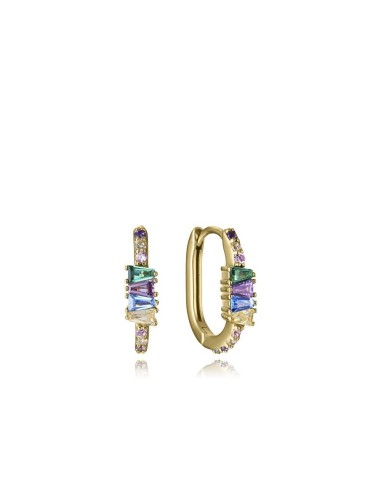 Pendientes aro Viceroy dorados con circonitas pastel – Plata 925 con diseño elegante y juvenil