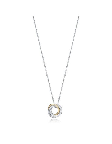 Collar Viceroy Jewels de palta de ley en dos tonos Anillos con circonitas para mujer
