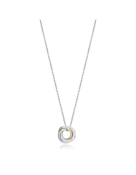 Collar Viceroy Jewels de palta de ley en dos tonos Anillos con circonitas para mujer