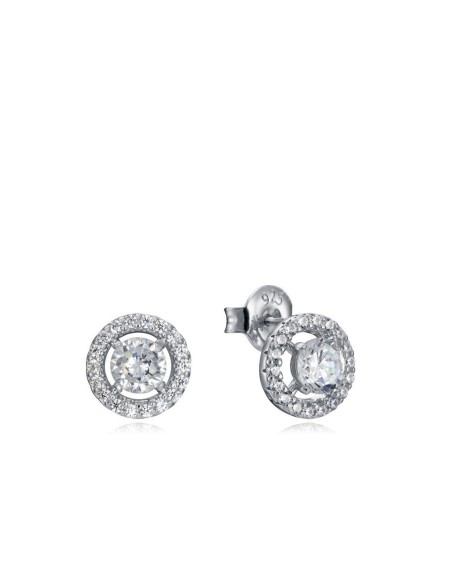 Pendientes Viceroy Jewels de plata de ley en forma de botón con circonitas