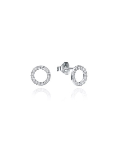 Pendientes Viceroy Jewels de plata de ley circulo con circonitas para mujer