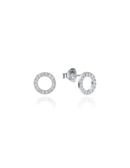 Pendientes Viceroy Jewels de plata de ley circulo con circonitas para mujer