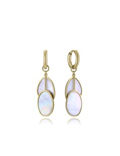 Pendientes de acero IP dorado con madreperla — Viceroy 14321E01012, colgantes elegantes