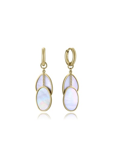 Pendientes de acero IP dorado con madreperla — Viceroy 14321E01012, colgantes elegantes