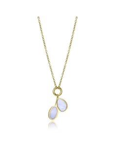 Collar acero IP dorado con madreperla — Viceroy 14321C01012, diseño ligero
