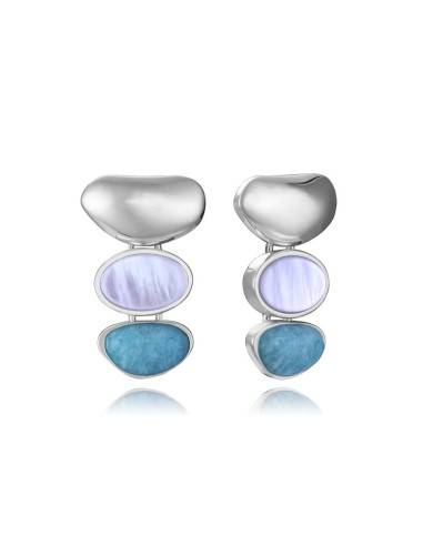 Pendientes de acero chapado en plata con piedra natural y madreperla — Viceroy 14349E01000