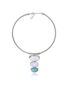 Collar de acero chapado en plata con piedra natural y madreperla — Viceroy 14349C01000