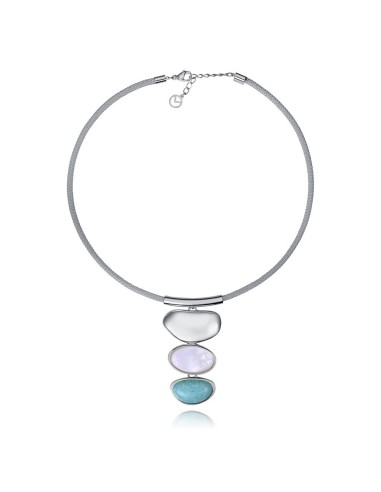 Collar de acero chapado en plata con piedra natural y madreperla — Viceroy 14349C01000