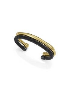 Pulsera rígida acero IP dorado y negro — Viceroy 14347P01010, estilo moderno