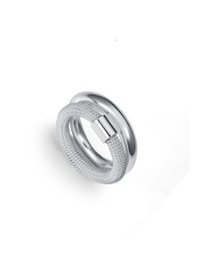 Anillo doble Viceroy 14346A01400 en acero plata — diseño minimalista para mujer